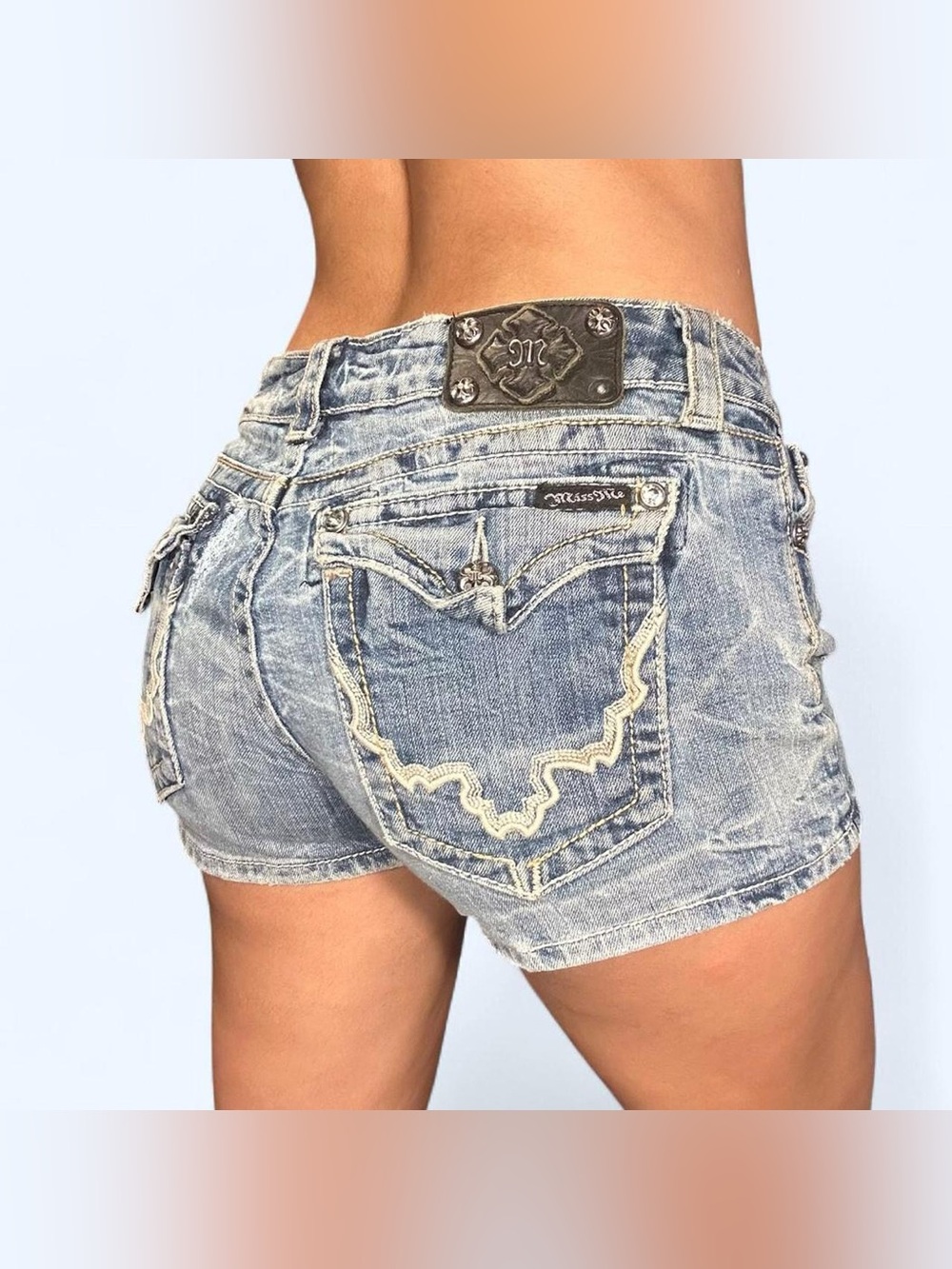 Y2K Miss Me Grunge Denim Shorts!